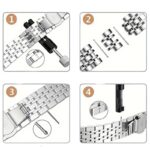 Bracelet montre homme acier inoxydable argenté