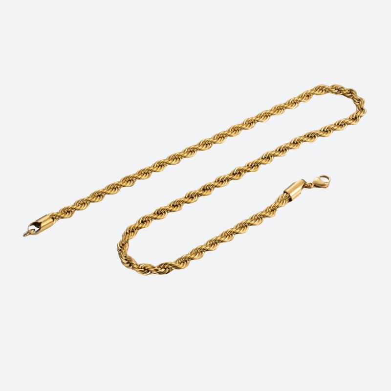 Collier or homme chaîne, style élégant sobre 45cm, 3mm