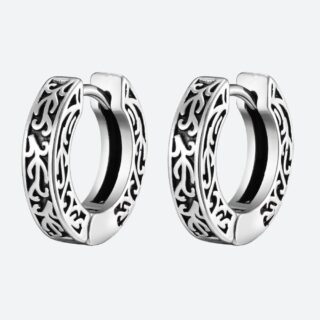 Boucles d’Oreilles Homme Viking Anneaux Argentés