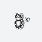 Boucle d’Oreille Homme Argent Scarabée