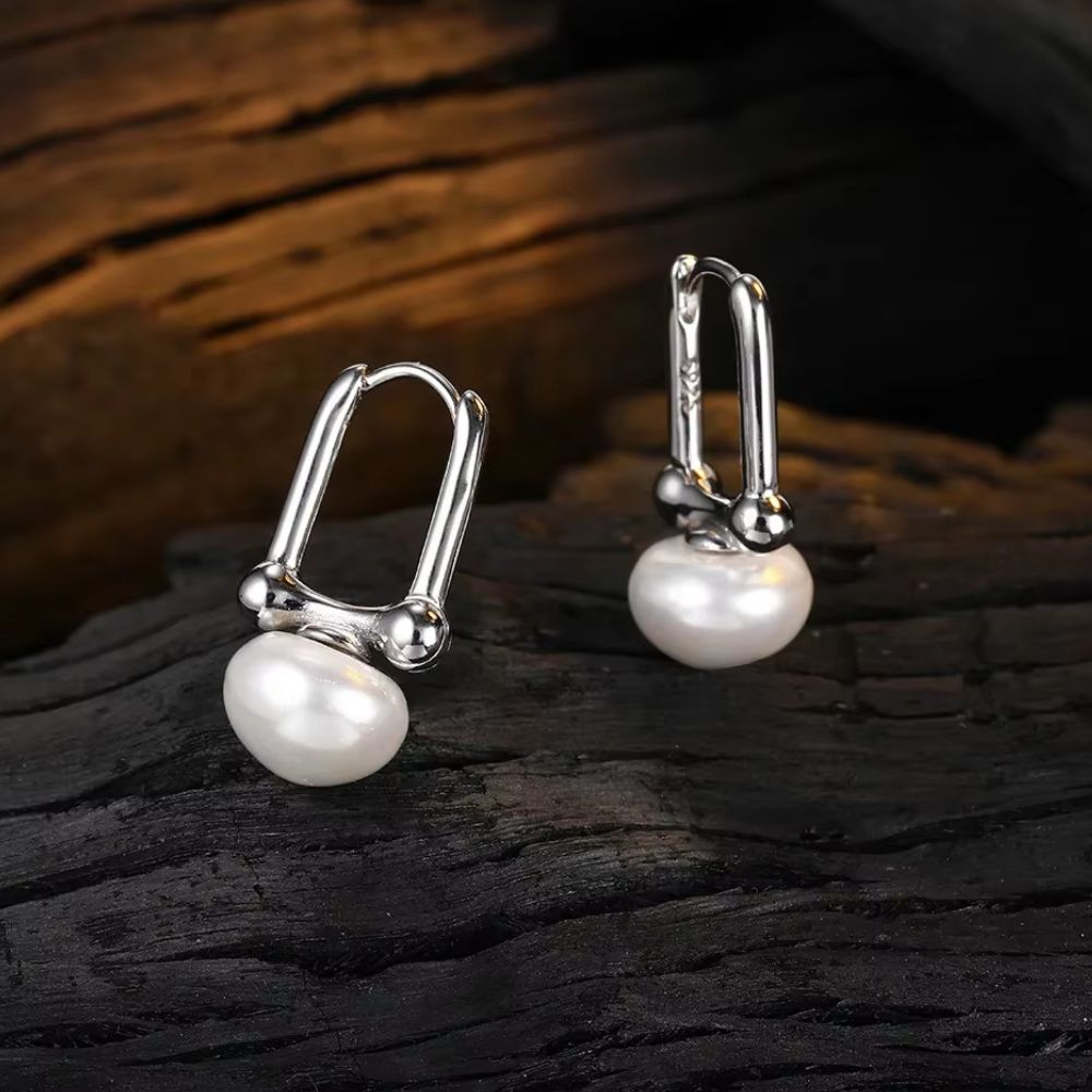 Boucle d’Oreille Homme Perle Acier Minimaliste