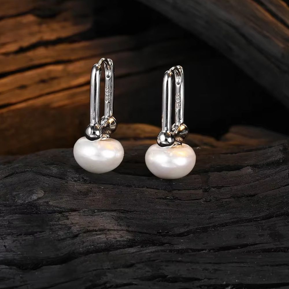 Boucle d’Oreille Homme Perle Acier Minimaliste