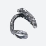 Boucle d’Oreille Homme Sans Trou Serpent Acier