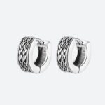 Boucles d’Oreilles Homme Argent Tressées Viking