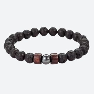 Bracelet Homme Pierre Naturelle Volcanique
