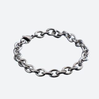 Gourmette Homme Pas Cher Argent à Maille Ronde