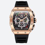 Montre automatique homme sport acier – design squelette