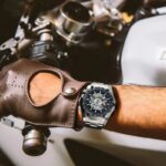 Montre design homme automatique argent squelette