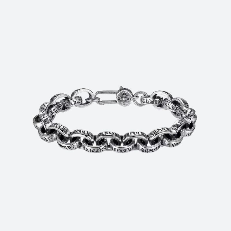 Gourmette Homme Argent Mantra 6 Caractères Tendance