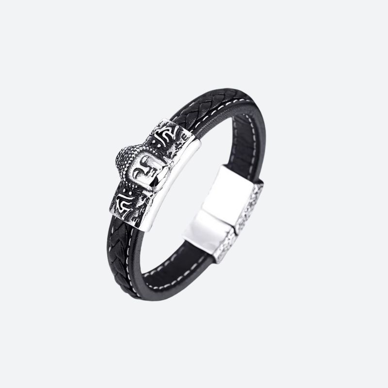 Bracelet Cuir Homme bouddhiste chinois